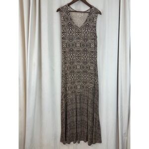 Soft Surroundings Tulum Aztec Print Maxi Dress Size Medium
